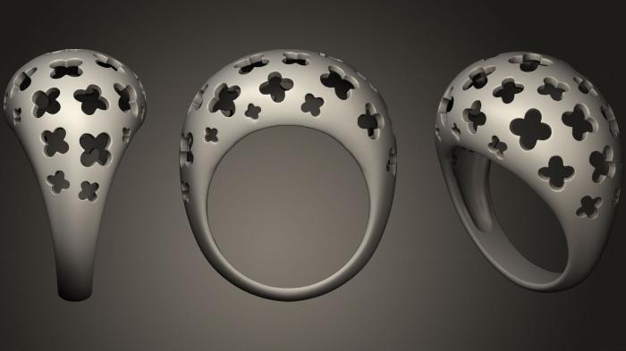 نموذج ثلاثي الأبعاد لآلة CNC خواتم مجوهرات خاتم بومبي
